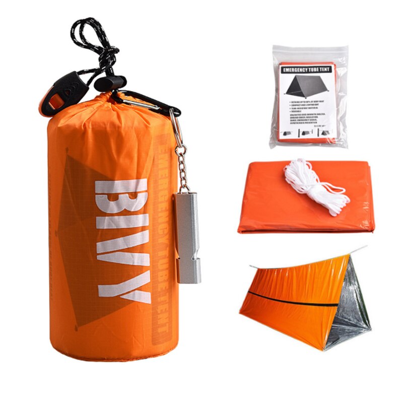 Triangle Tent Camping Fishing Riding PE Aluminum Film Tent Adventure Tente Warm 0.23kg Ultralight палатка With Whistle Compass