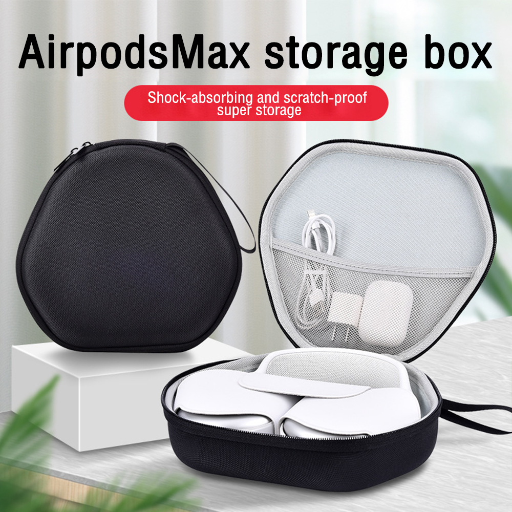 Airpods Max Organizador de auriculares inalámbricos EVA Estuche protector portátil duro a prueba de golpes para auriculares