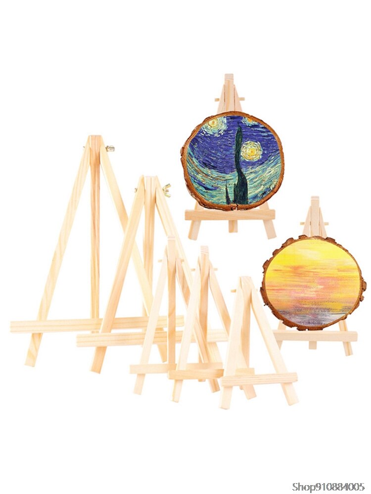 1Pc Mini Wooden Easel Tablet Stand Phone Holder Wedding Table Card Stand Display Holder Party Desktop Decor Mini Desktop Easel