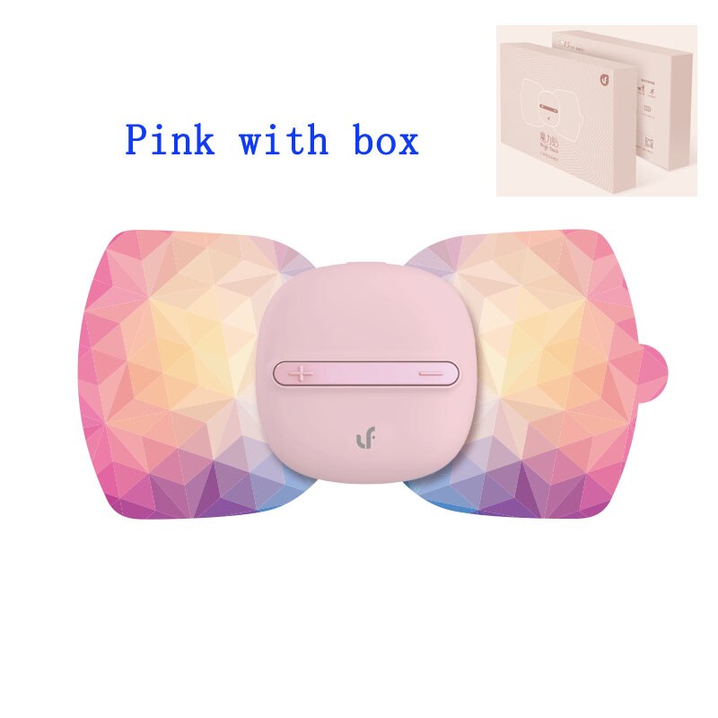 Youpin Leravan LF Portable Electrical Full Body Relax Muscle Therapy Massager Magic Massage Stickers For office worker/home: Pink with box