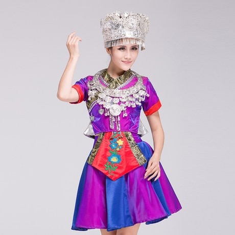 ladies Women Hmong Miao Clothing Ancient Traditional Dance Chinese Dress Plus xxxl Size Miao Hmong Clothes