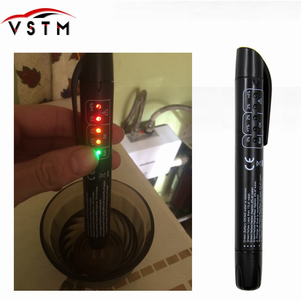 Brake Fluid Liquid Tester Car Brake Liquid Digital Tester For DOT3/DOT4 Automotive Testing 5 LED Car Diagnostic Indicator Pen