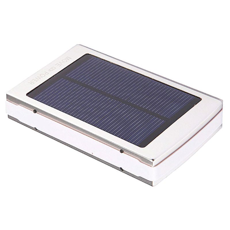 Cargador de batería Solar 18650, caja de bricolaje, Led, para móvil: Silver