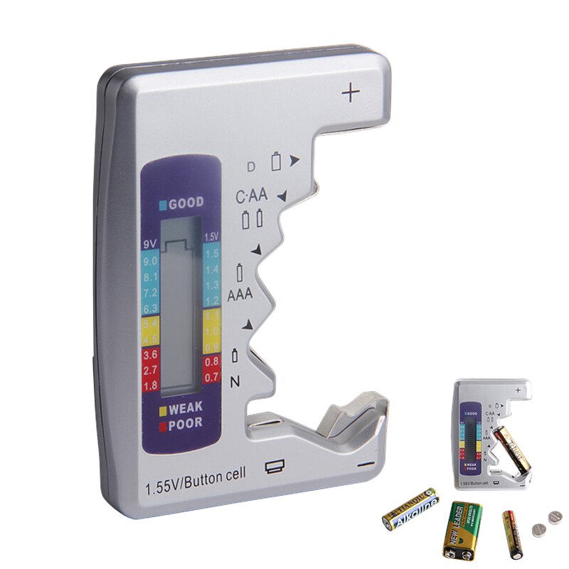 Digital Battery Tester Electricity Dry Battery Capacity Tester Measurable Battery Type 5/7 9V Battery Rechargeable Battery