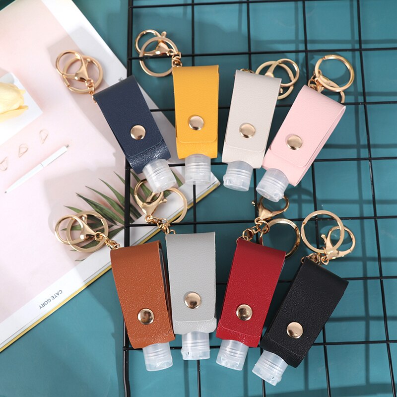 1PC Travel Portable Keychain Hand Gel Holder Split Bottles Mini Hand Sanitizer Split Bottle No Clean Detachable Cover Bottle
