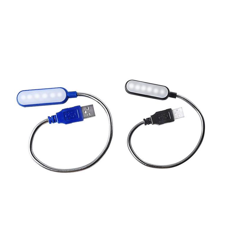 Bærbar usb ledet mini boklys leselys bordlampe fleksibel 6 ledet usb-lampe til powerbank laptop notisbok hjemmedekorasjon