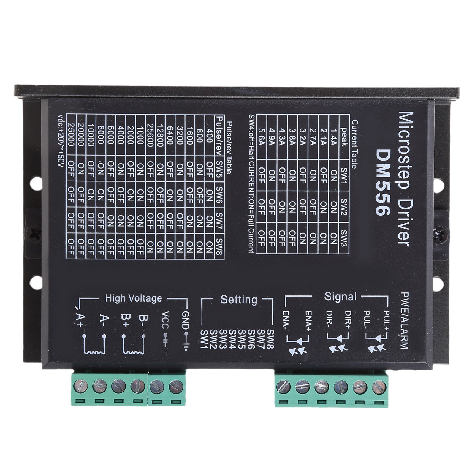 DM556 2-phase Digital Stepper Motor Driver 42/57/86 Stepper Motor Driver for c.c