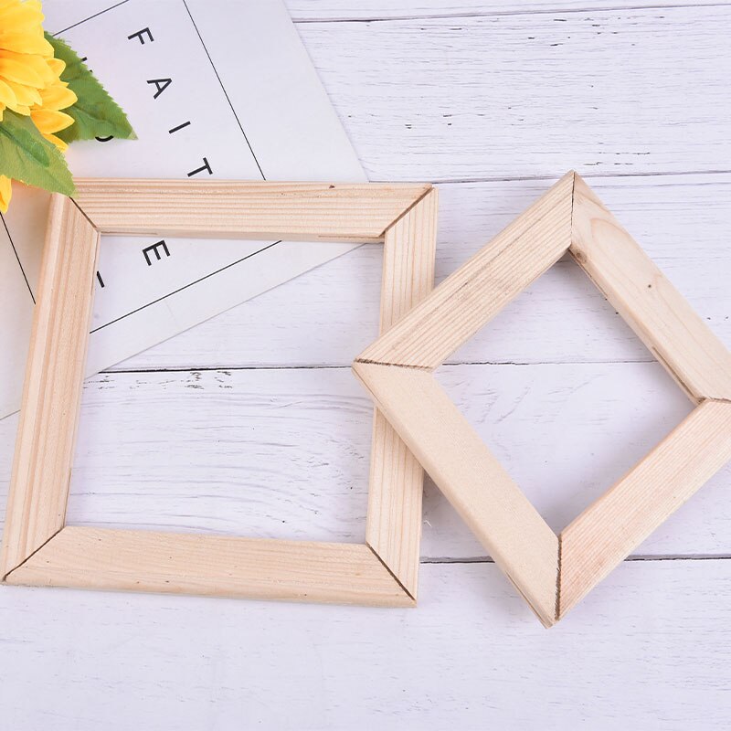 1pc Handmade Painting Landscape With Wooden Photos Frame Frame 15-20cm Long