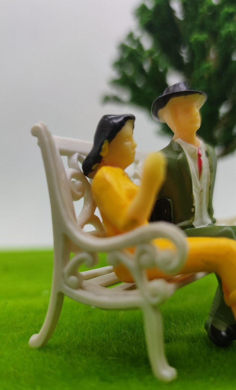 1/25 Scale Park Bench Model Mini Bench Miniature Parks Home Crafts Gardens Ornament Layout