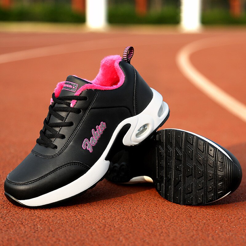Leather Woman Shoes Sport Women Wedge Sneakers Women's Lowe Running Shoes Woman Warm Sports Shoes Ladies Air Chaussure Shoes B63