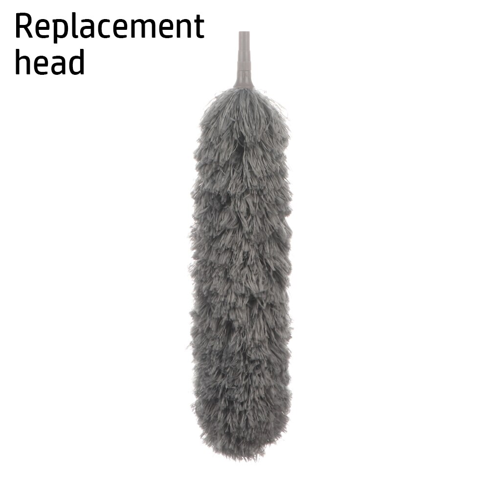 Telescoping Microfiber Duster Dsuter with 1.5/2.5 Meter Stainless Steel Extension Pole Detachable Washable Bendable Cleaner: Replacement head