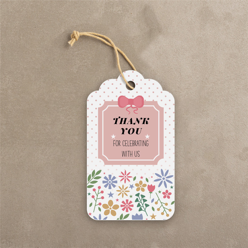50pcs Watercolor Thank you Tags paper Lables Decor Hang Tags Thank you card wedding party DIY Crafts Label: Style 6