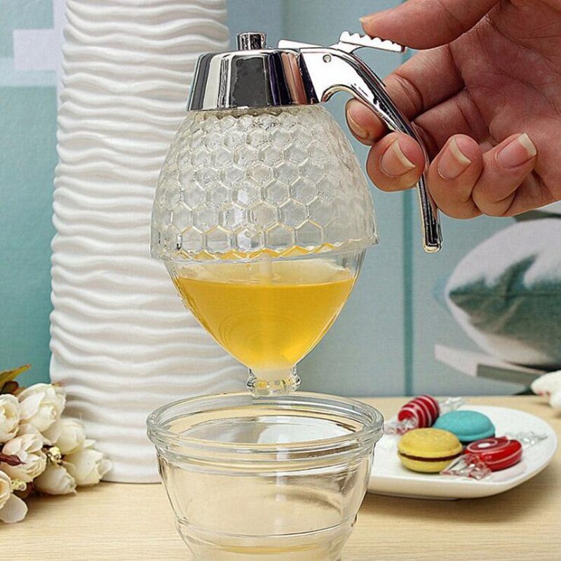 Bage honning flaske squeeze kop sirup flaske gryde dispenser akryl gennemsigtig non-dryp honning dispenser køkken værktøj god kvalitet