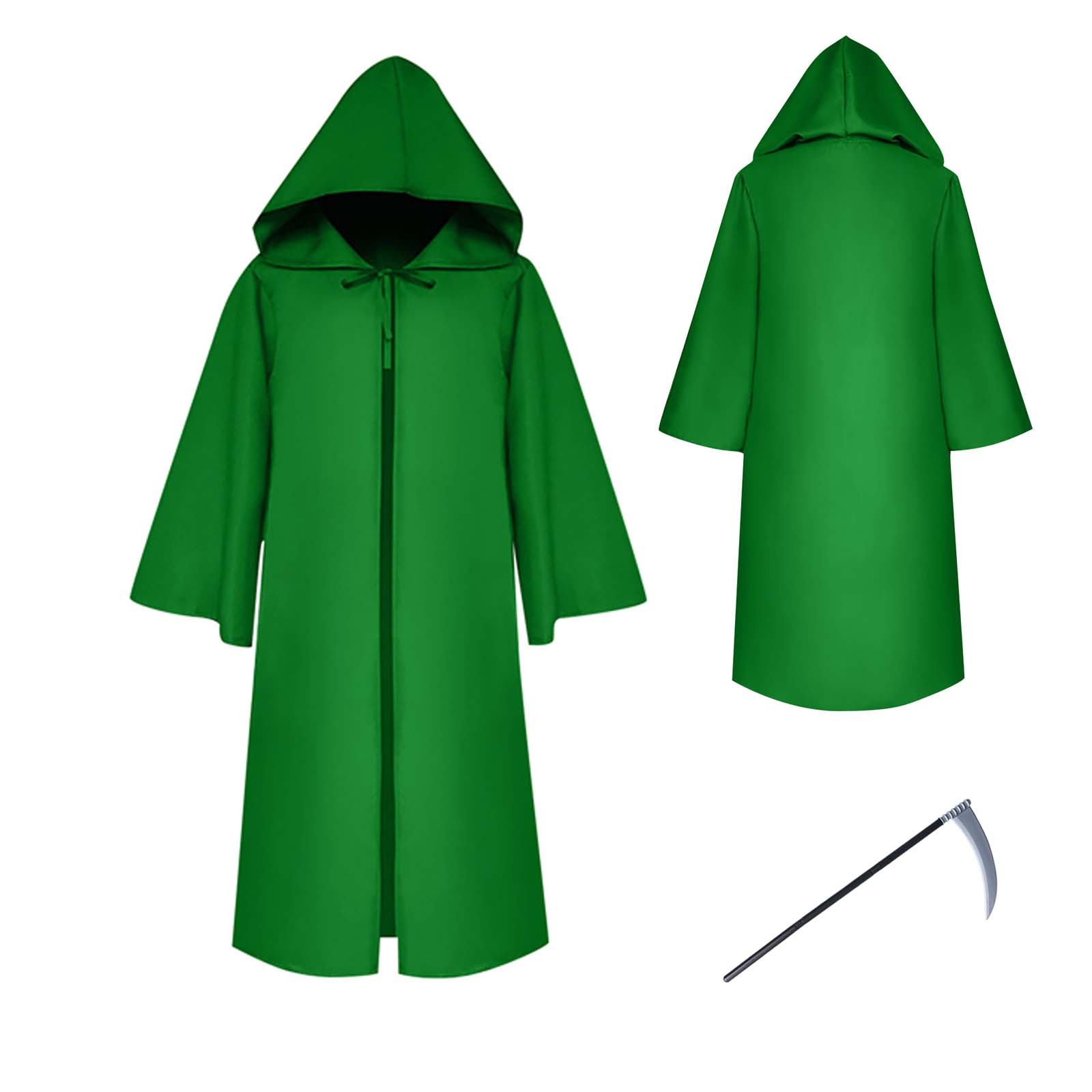 Halloween Hooded Capes For Adult Kid Long Cloaks Cosplay Costumes Witch Red Black Purple Green Grim Reaper Cape For Women Men