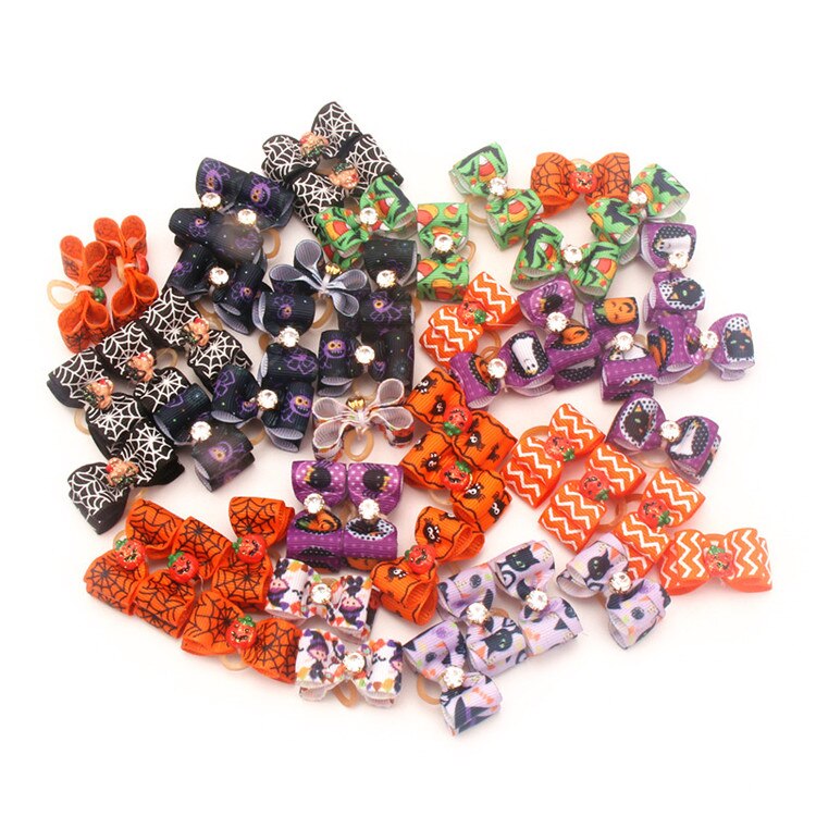 Perros pequeños, arcos accesorios para el pelo, Yorkshire terrier, productos de aseo para mascotas, lazos para el pelo, accesorios para perros: 2 / 10 pieces