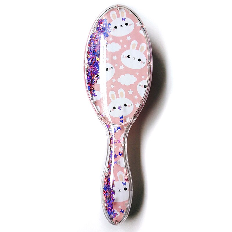1pc Karikatur Niedlichen Ebene Anti-statische Haar Pinsel Massage Kamm Dusche Nass Detangle Haar Pinsel Salon Haar Styling werkzeuge Art Mädchen: 1