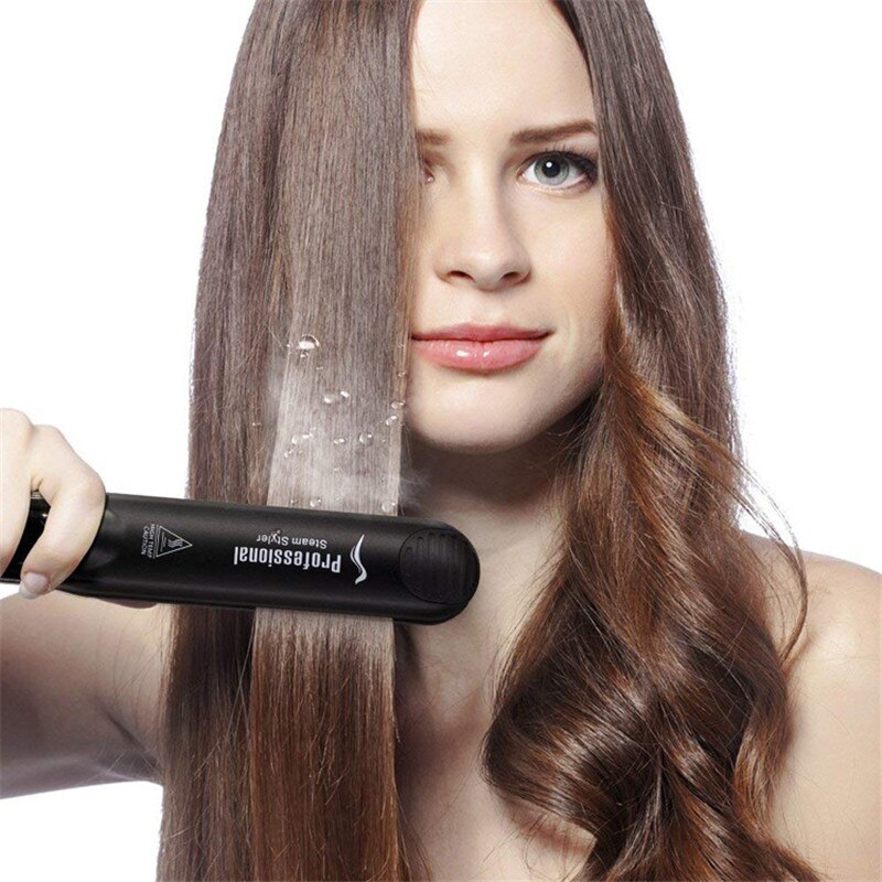 Paquete de plancha de pelo de vapor plancha de aceite de argán plancha de vapor plancha pintura de inyección 450F cuidado del cabello