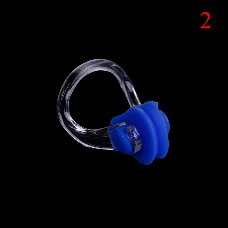 2pcs swimming nose clip soft and comfortable silicone nose clip swimming accessories: Blue 2