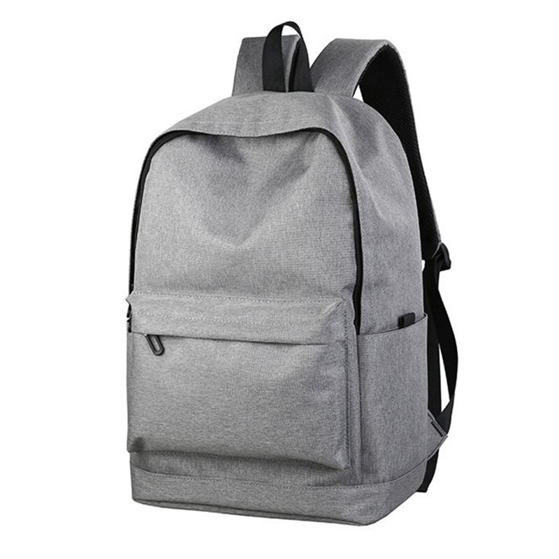 Large Men School Backpack for Teenage Boys University Student Backpack Nylon Black Casual Preppy Style