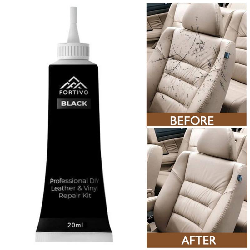 Kit d'entretien de voiture de 20ml, cuir liquide, peau, outil de réparation, siège Auto, canapé manteaux trous, fissures, restauration noir pour voiture