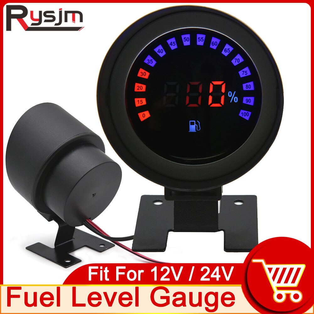 HD Tankanzeige Auto Digital Manometer Meter für Motorrad Stiefel Auto Lkw RV Wasserdichte Heizöl eben Messgerät LCD ebene Anzeige