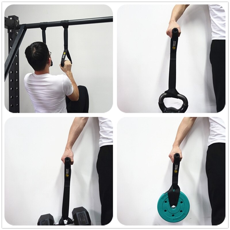 Pull ups handtag grepp rem för gym kabelmaskiner marklyft fitness hängande styrka sling tränare tung träningsutrustning