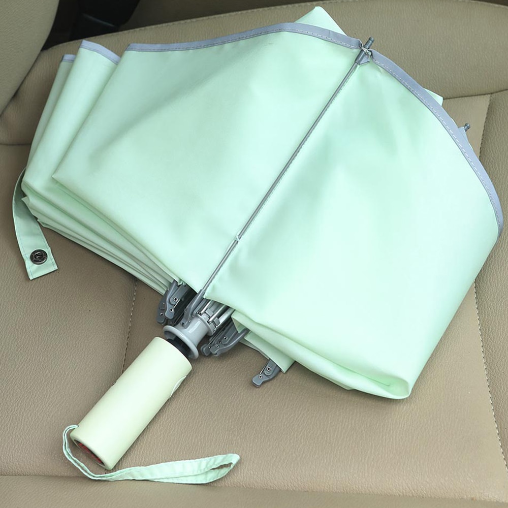 Paraguas automático plegable para hombre y mujer, sombrilla reflectante UV a prueba de viento, de aluminio, para verano e invierno