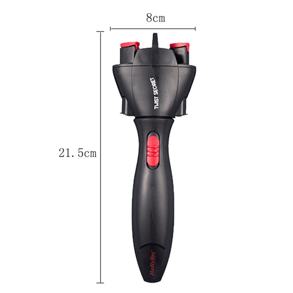 Quick Hair Braider Electronic Automatic Braider for Twist Braid DIY Stylish Hairstyle Tool Twist Braid Machine Gadget Hair Styli: Black