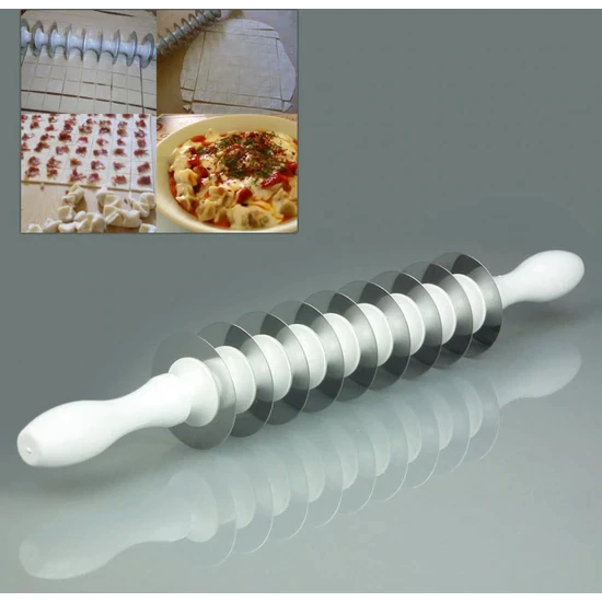 Mantimatik-Rodillo para cortar Pasta Ravioli, utensilio de cocina práctico, con cuchillo