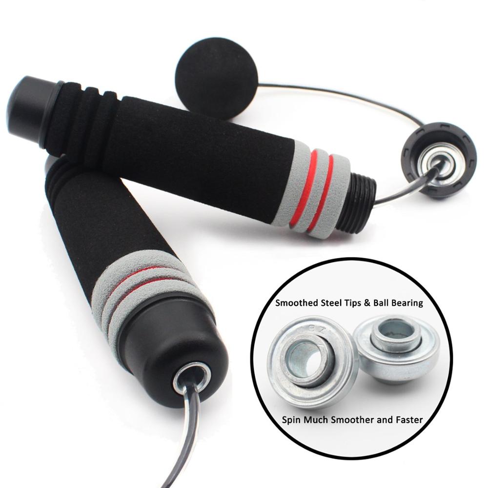 Vektet tauløst hoppetau crossfit speed rope for double unders trening boksing trening fitness trådløst hoppetau innendørs gym