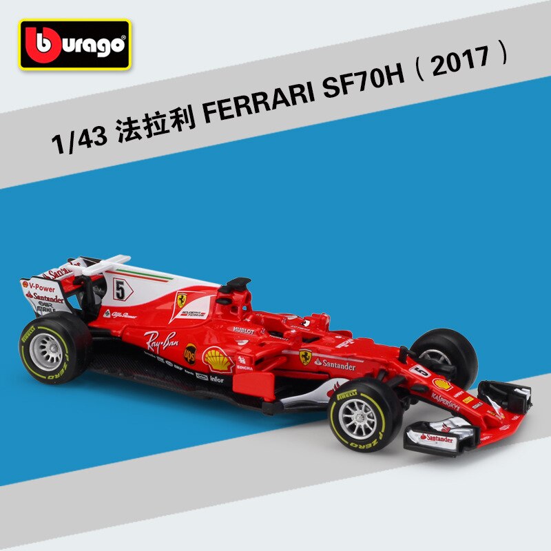 1:43 Bburago F1 FerrariSF90 RedBullRB15 RB14 MercedesW10 W07 Legierung Auto Statische Metall Modell Fahrzeuge: SF70H NO5