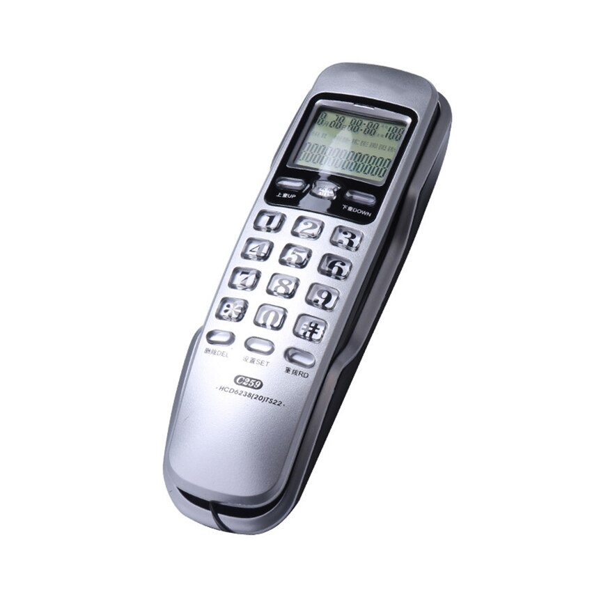 Trimline Vaste Telefoon Met Caller Id, Bureau Kleine Telefoon Telefoon, Wandmontage, Voor Hotel, Thuis, kantoor, Zwart, Zilver, Wit