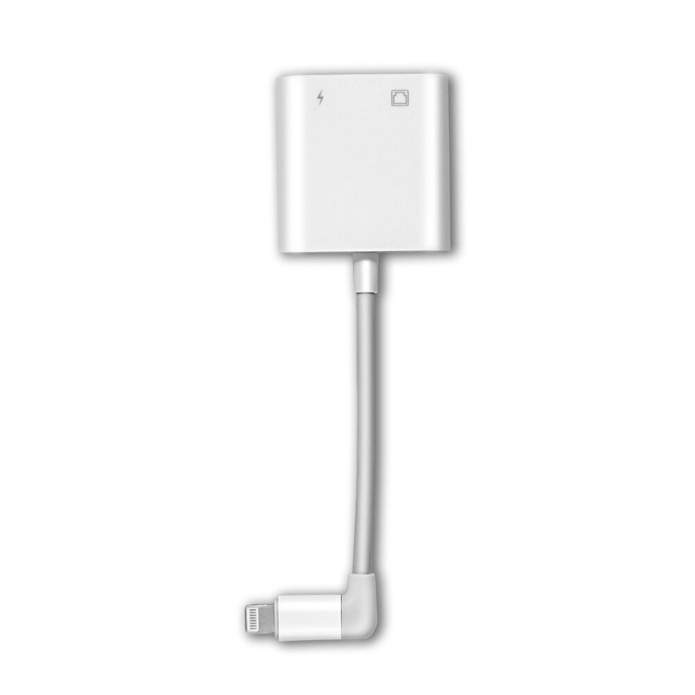 Adaptateur filaire Ethernet 5 en 1 Lightning Hub RJ45, pour iPhone11Pro/iPad, lecteur de caméra OTG TF/SD/USB, charge, 512/256/128 go, iOS13: rj45 charge L Tip