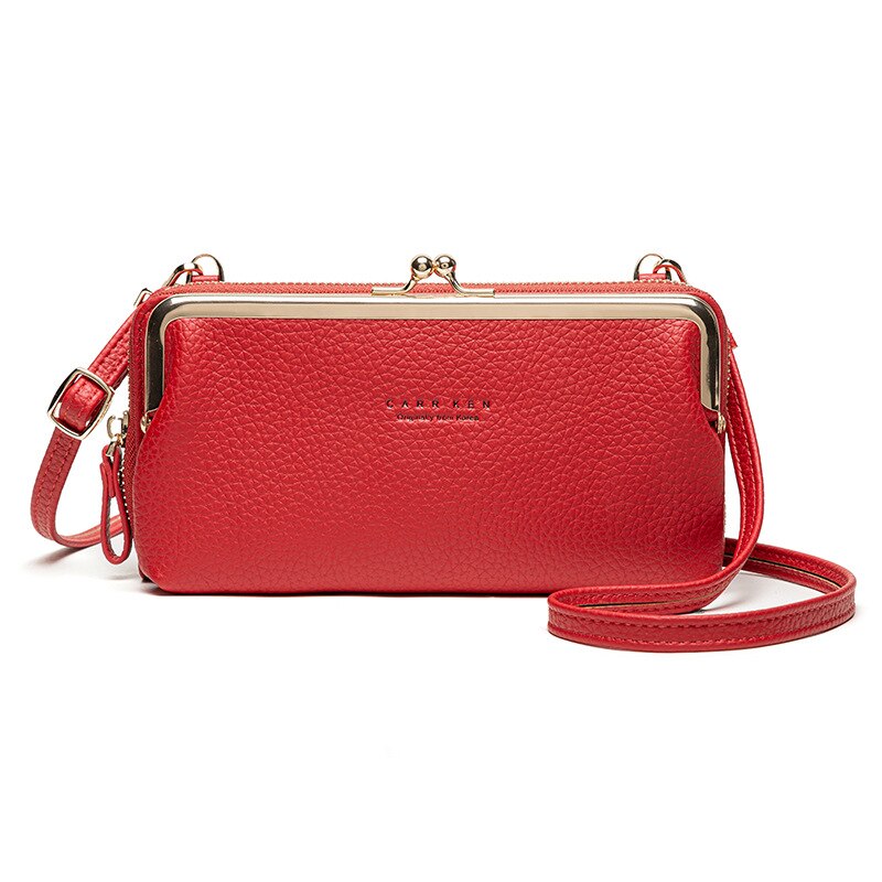 Small Crossbody Bags Women Mini PU Leather Shoulder Messenger Bag For Girls Yellow Bolsas Ladies Phone Purse Zipper Flap: red