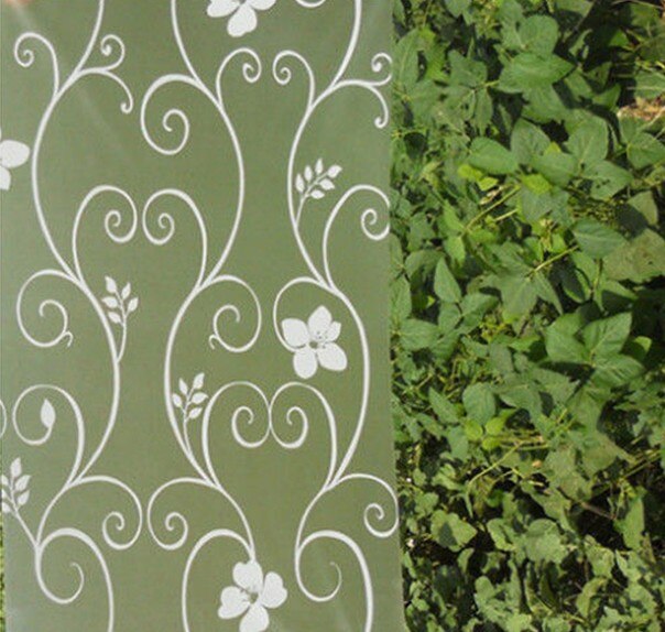 Frosted 45x100cm Cover Living Window Film Sticker Flowers Opaque Stained Glass Privacy Window Sticker PVC Waterproof Bedroom: 1