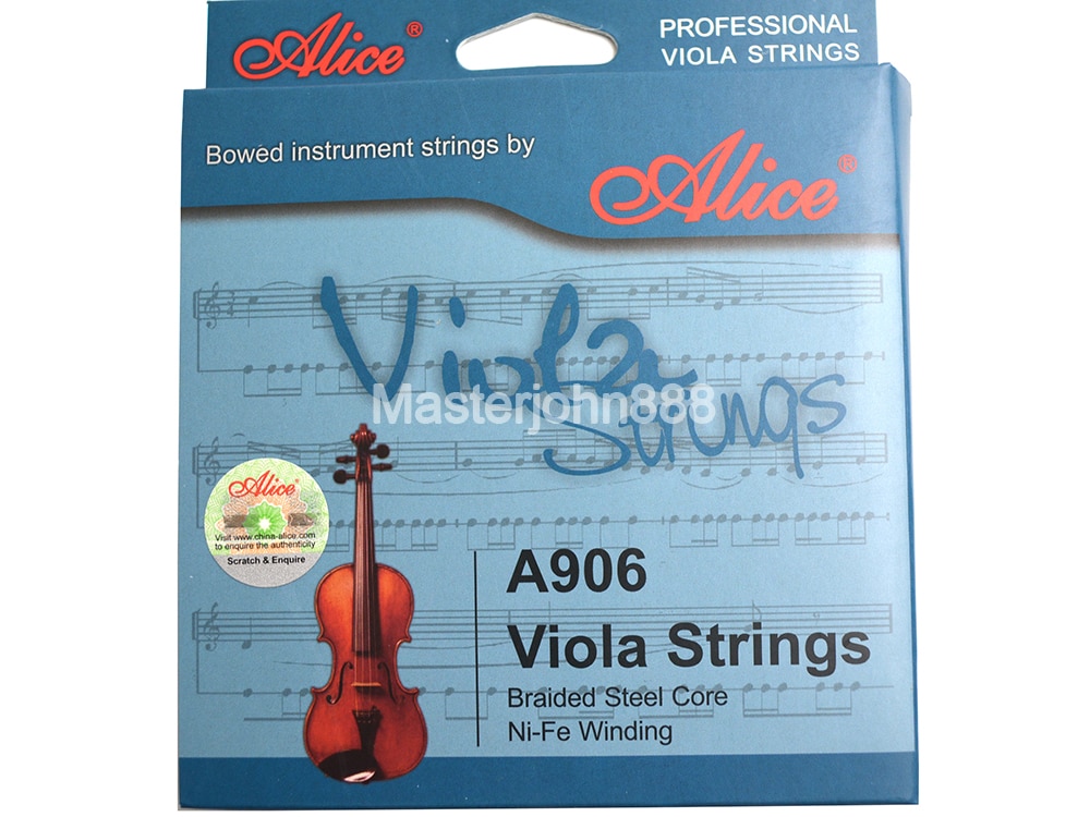 Alice A906 Viola Strings Gevlochten Staal Core & Ni-Fe Kronkelende 1st-4th Strings Gratis Shippng