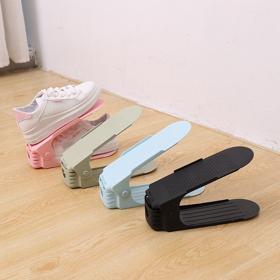 Soporte ajustable para calzado, organizador de zapatos con ranura para ahorro de espacio, armario, estante de almacenamiento, caja de zapatos