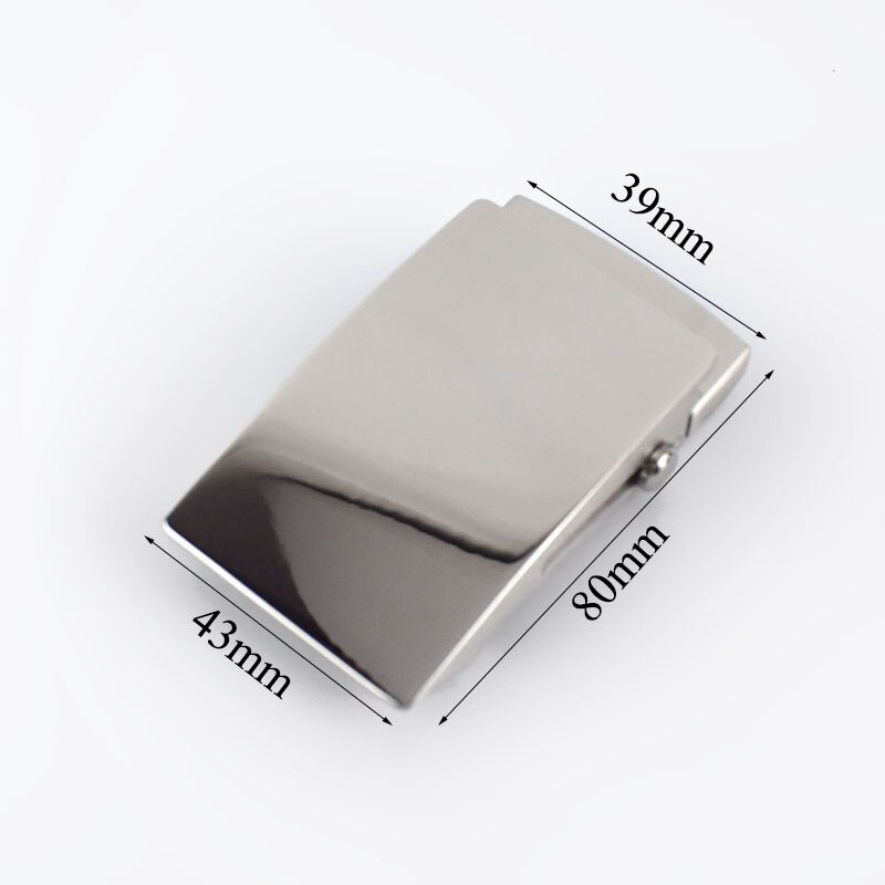 Meetee 1pc 36mm/39mm Stainless Steel Roller Toothless Men Belt Buckle Automatic Buckles Head DIY Casual Belts Accessory: Mirror-39mm