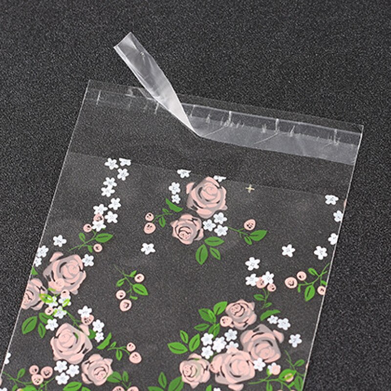100Pcs packaging bag plastic self-adhesive DIY biscuit packaging bag bread baking supplies candy packaging party decoration