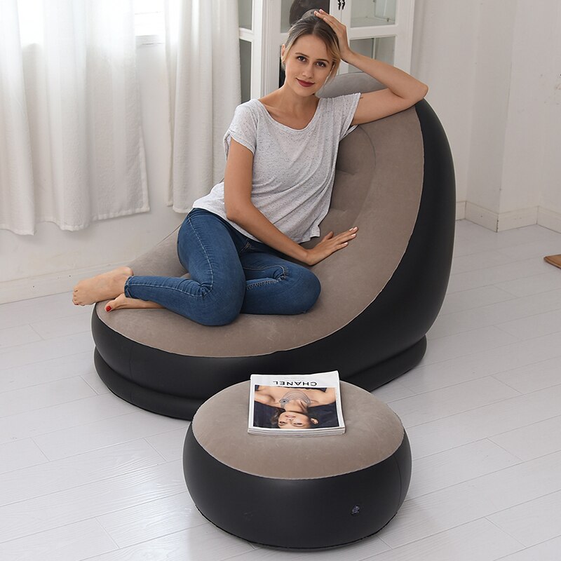 Canape Inflatable Sofa Compressible Sofa Bed Lunch Lounge Chair Portable Multifunctional Outdoor Beach Furniture
