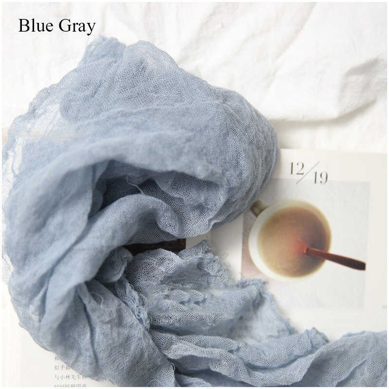 INS Photography Backdrops Cloth Soft Gauze for Beer Drink Fruit Food Photo Background Fotografia DIY Shooting Making Scene Props: Blue gray