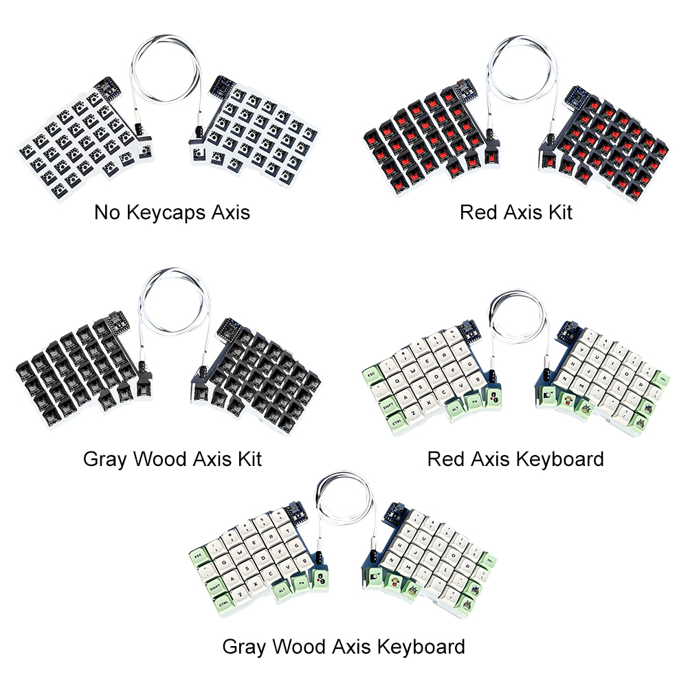 54 Split Keyboard Wired Swap Support QMK/VIAL Keyboard Single Mode Connection Customized Keyboard RP2040 Zero Board Control