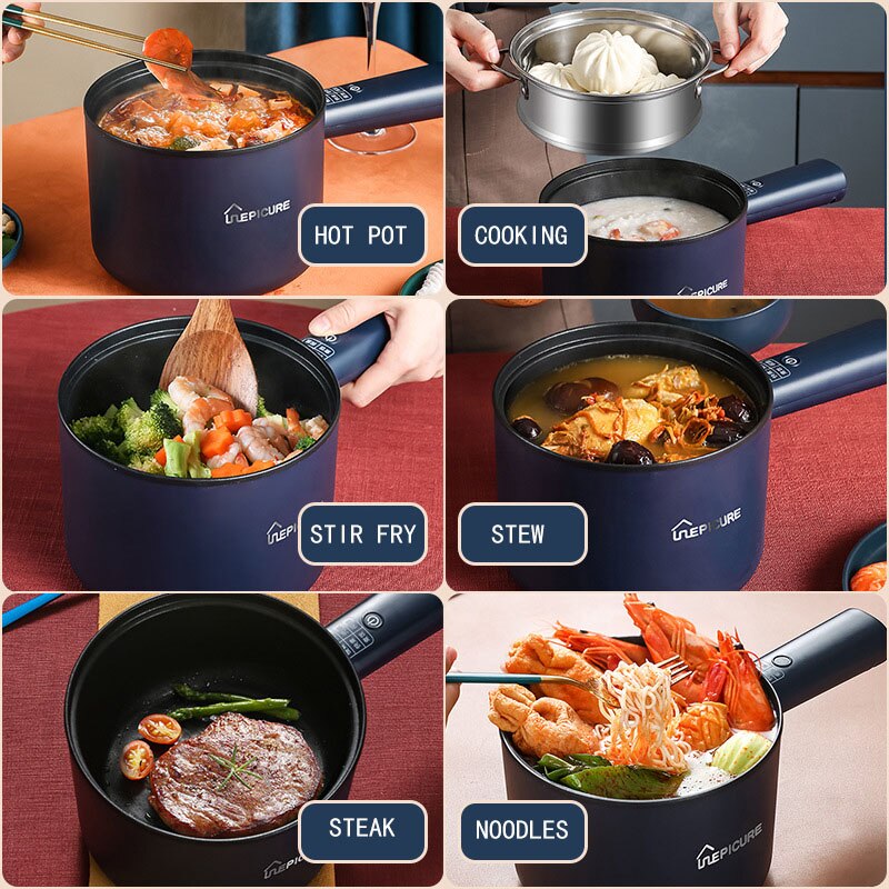 Multi-Function Electric Cooker Student Dormitory Cooker Mini Electric Cooker Non-Stick Rice Cooker 110V U.S. Standard