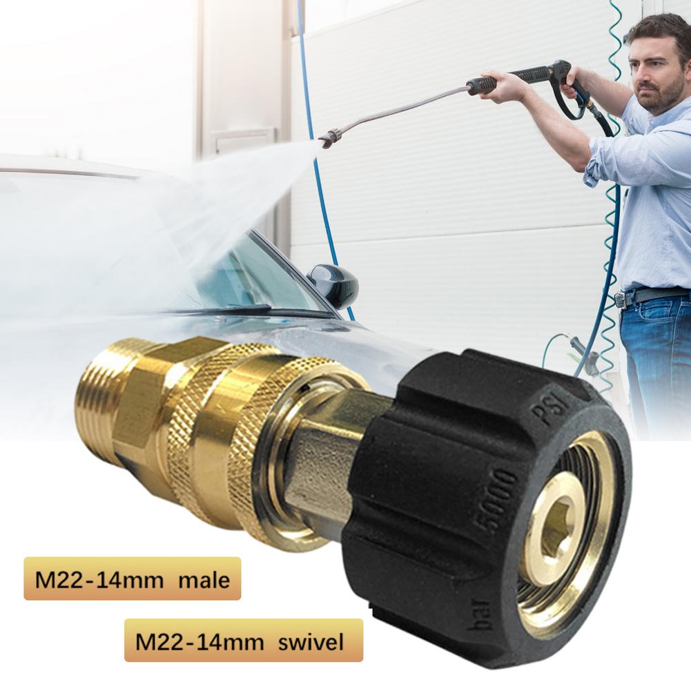 S M22 draai-adapterset voor hogedrukreinigers, messing
