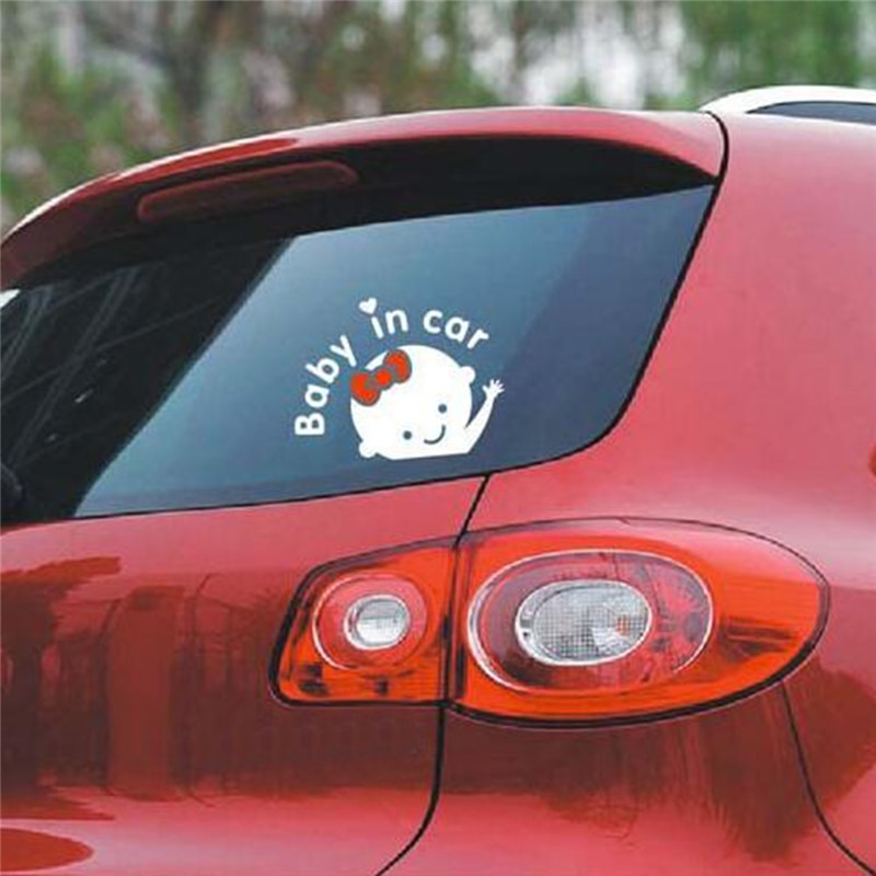 Auto-styling cartoon auto stickers vinyl sticker baby aan boord "baby in auto" raam achterruit schattige auto sticker