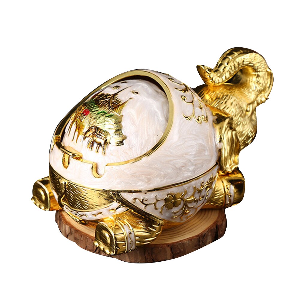 éliminateur d'odeur bureau coupe-vent éléphant forme avec couvercle cendrier en métal salon intérieur extérieur bureau Vintage sculpté à la main