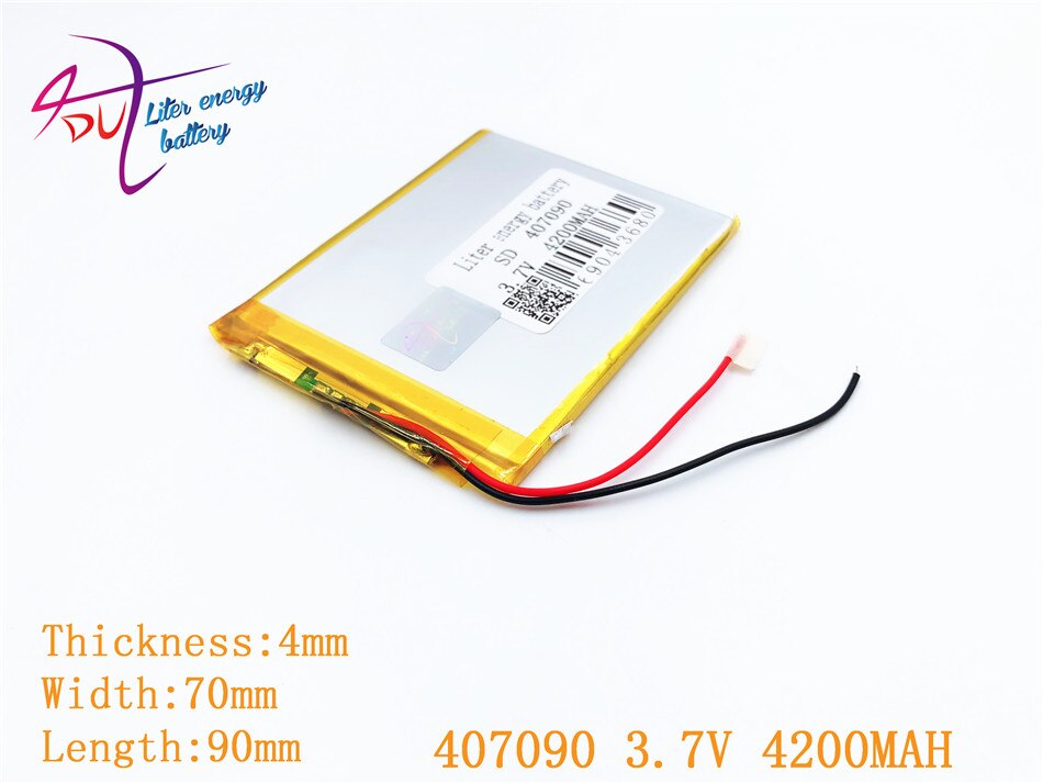 407090 3.7V 4200MAH Li-Polymer Battery For Tablet PC Irbis TZ56 TZ49 3G TZ709 TZ707 7043XD 407292 U25GT