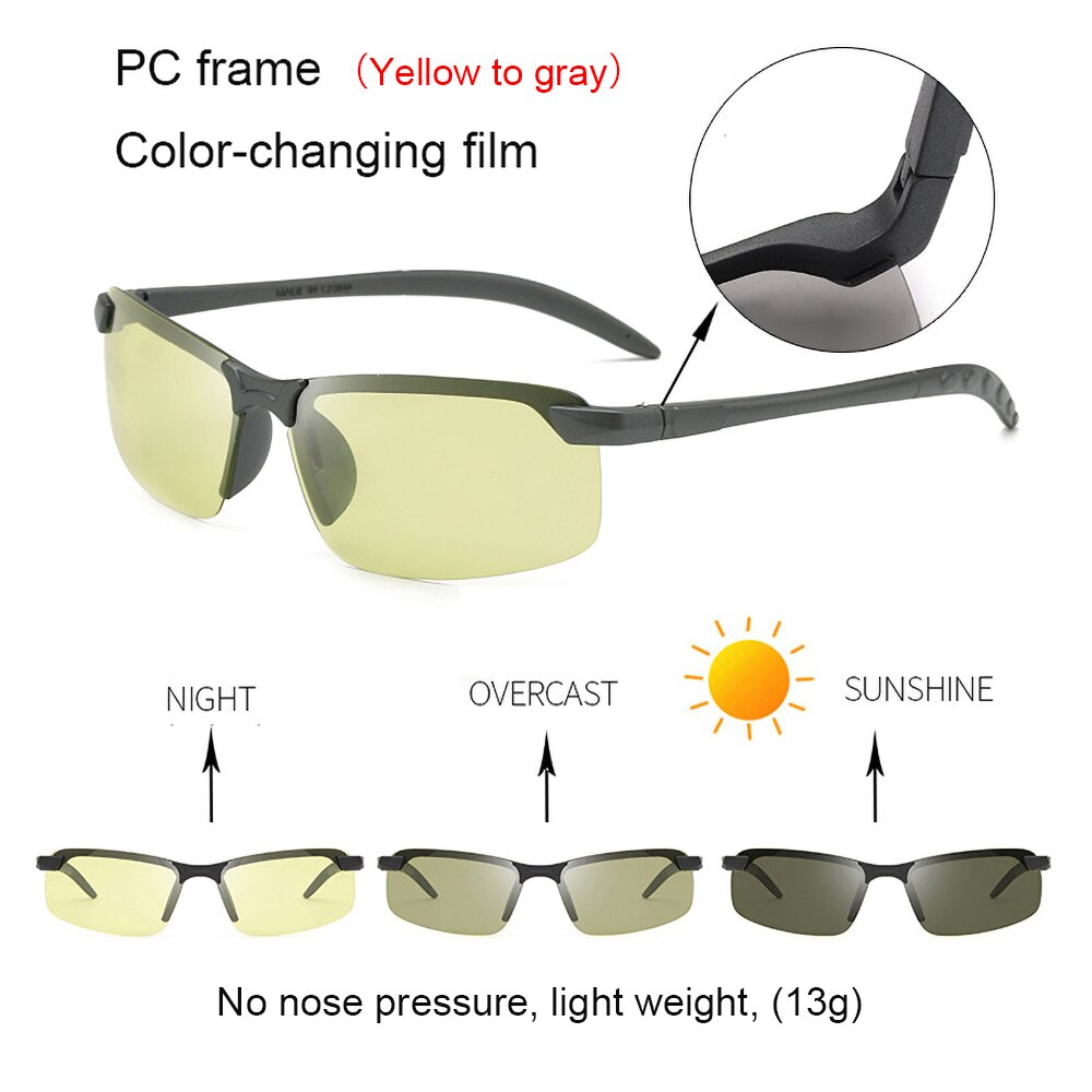 Day & Night Vision Driver Goggles Anti-Glare Night Driving Enhanced Light Glasses Sunglasses Goggles Car Accessories: Yellow