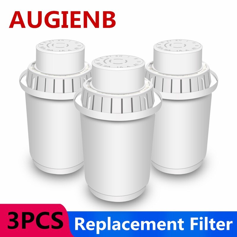 AUGIENB, jarra de agua alcalina, ionizador, filtros de larga duración, sistema purificador de filtro de agua, sistema de filtración, alcalino de alto pH, 3.5L: 3pcs Filter
