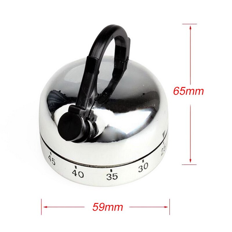 Mini Kitchen Timer 60 Minutes Countdown Alarm Reminder Kettle Shape Cooking Reminders Tools Mechanical Timer Kitchen Gadgets&7